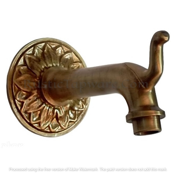 Water- fountain spout with decorative escutcheon, wall mounted water nozzle