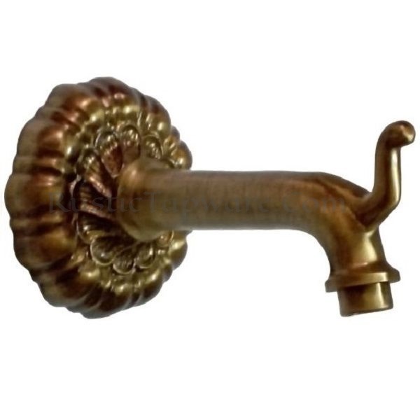 Continuous water fountain spout with decorative escutcheon, wall mounted water nozzle