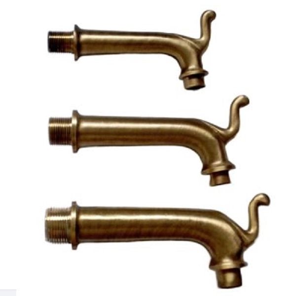 Continuous water fountain spout in bronze finish
