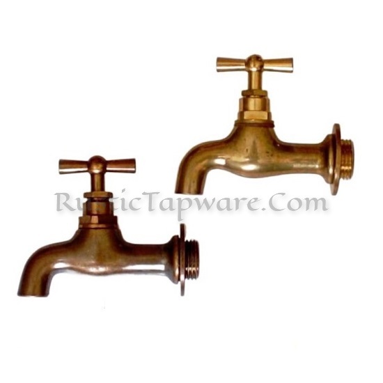 Small vintage tap in brass for indoors and outdoors