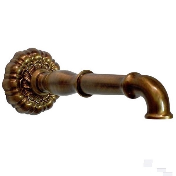 Large continuous water fountain spout in bronze finish