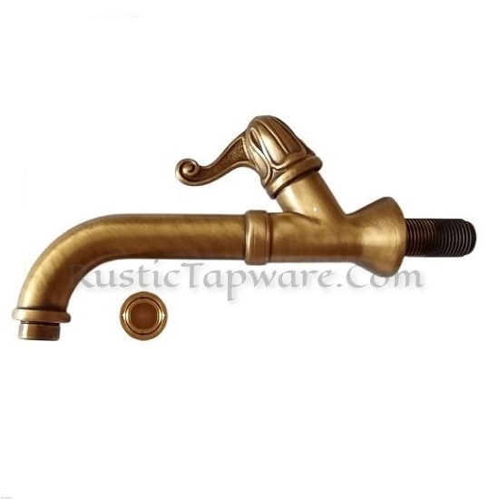 Large decorative water hose-bib spigot in oil rubbed bronze finish