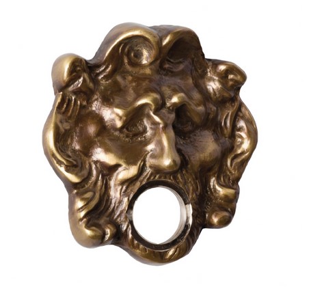 Small Artistic Face Escutcheon in Bronze Finish for Taps and Spouts