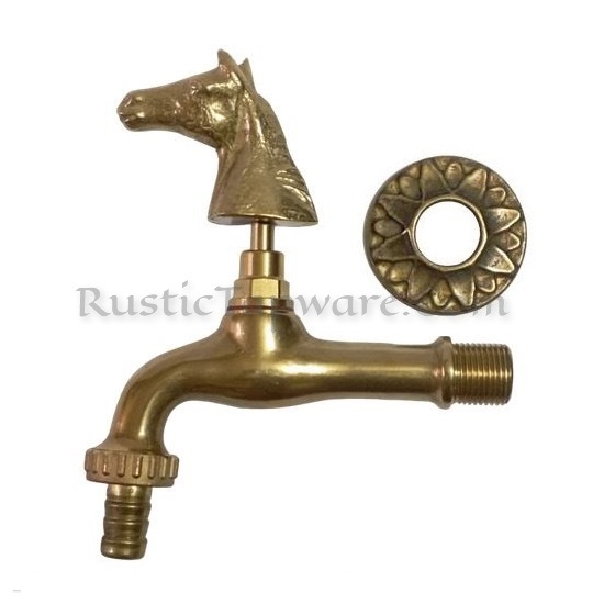 Horse Garden Faucet, Brass Hose-Bib Spigot and Bibcock Water Tap