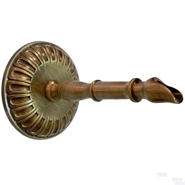 Large continuous water fountain spout with large round escutcheon