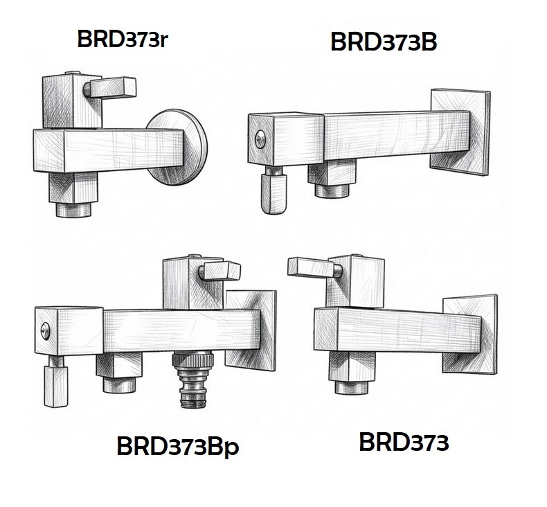 Solid Brass Designer Square Outdoor Tap in Antique Bronze