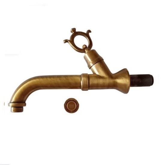 Large decorative water hose-bib spigot in oil rubbed bronze finish