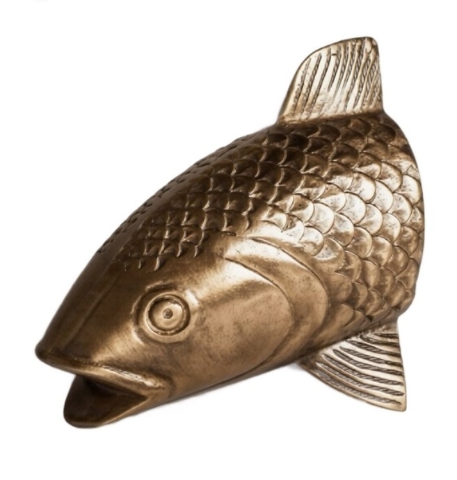 Fish Head in Brass and Bronze finish with or without Water Spout for Wall Fountain