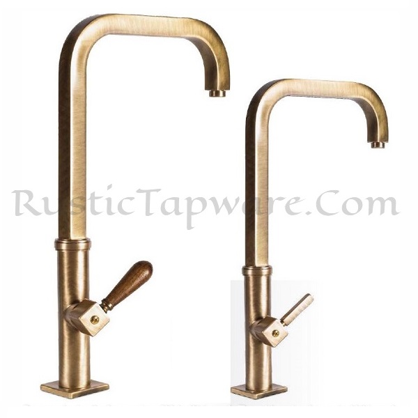 High-rise basin tap for cold water in square style for outdoors
