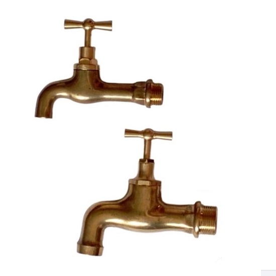 Large vintage tap in brass for indoors and outdoors