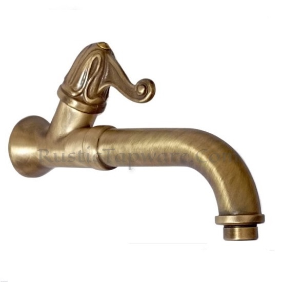 Decorative Water Faucet, Large Brass Hose-Bib and Retro Cross Handle Spigot