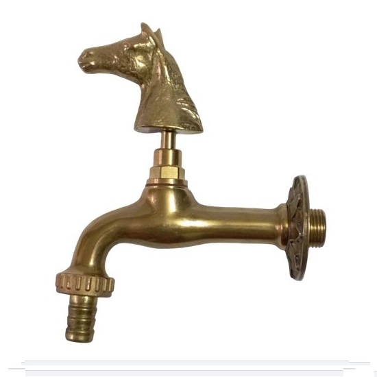 Hose-bib spigot tap with horse head handle