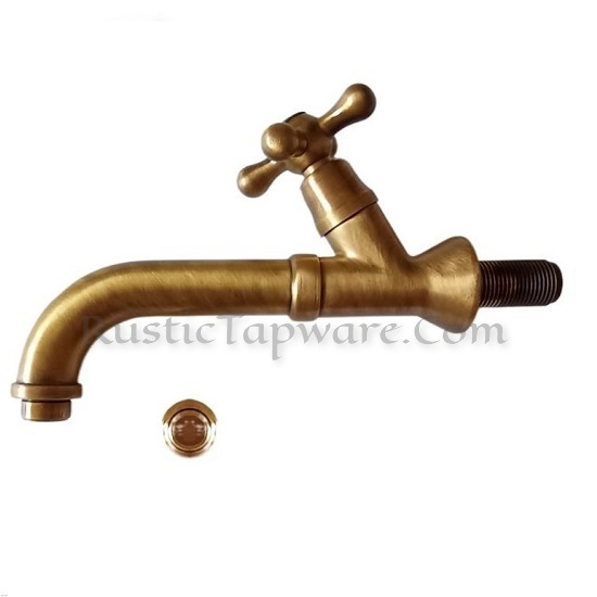 Large decorative water hose-bib spigot in oil rubbed bronze finish