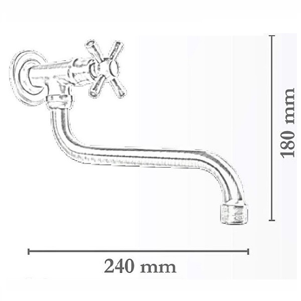 SBT304 Farmhouse, wall-mounted outdoor basin faucet in rustic style