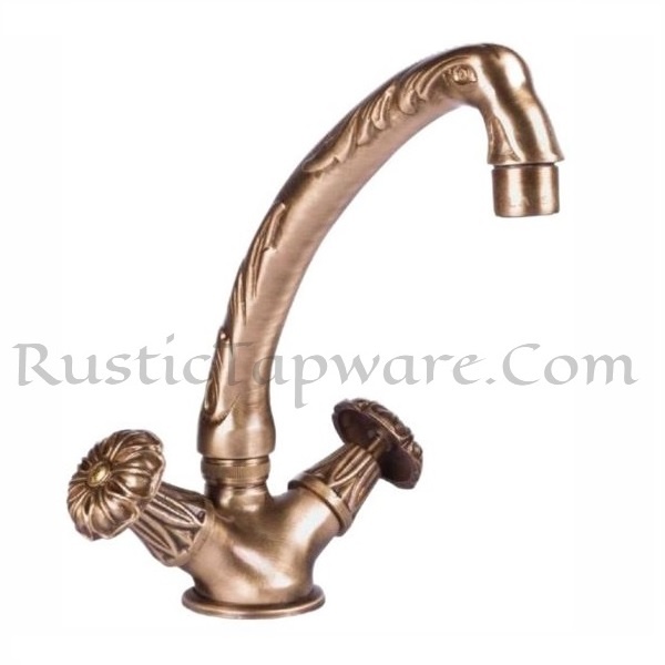 Swan Inspired Kitchen Tap – Antique Bronze Monobloc Mixer Faucet