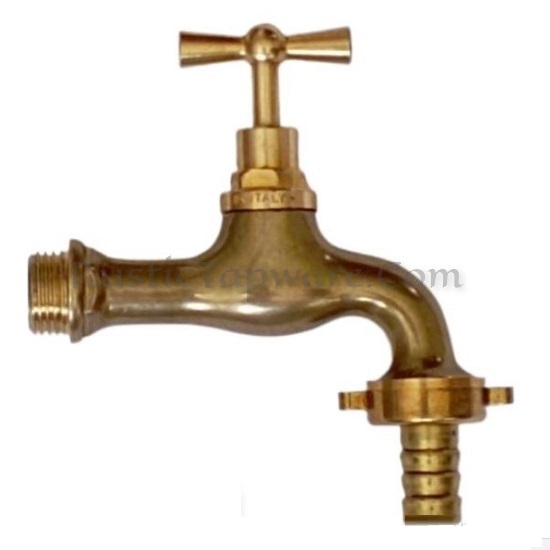 1/2'' inch classic water hose-bib spigot in polished brass