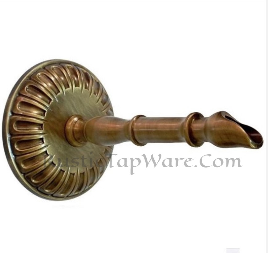 Elegant classic escutcheon and water fountain spout for pools and wall mounting