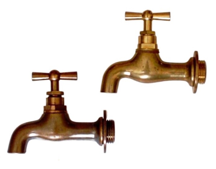 Traditional Faucet, Classic Bibcock Tap, Water Spigot and Hose-bib