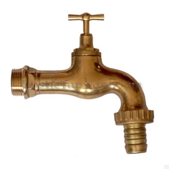1 inch large hose-bib bibcock water faucet in polished brass finish