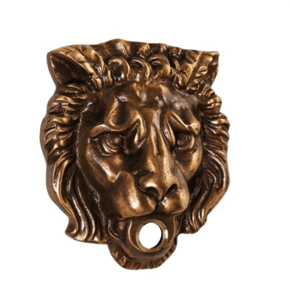 Wall-Mount Lion Mask in Bronze Finish for Taps and Spouts