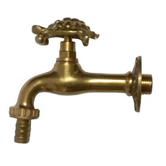 Hose-bib spigot tap with tortoise handle