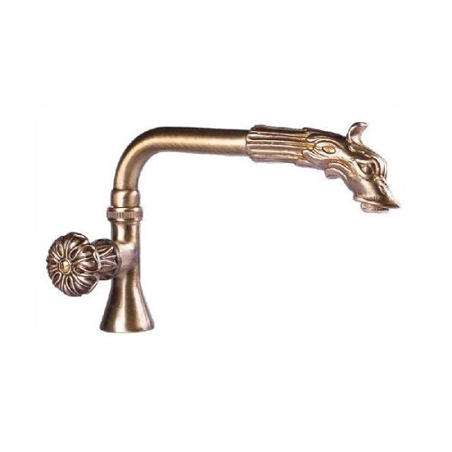 Single spout sink tap with dragon head design